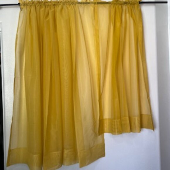 Everton Sheer Curtains Golden Rod Set Of‎ 4 Pocket Panels - Picture 5 of 9